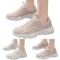 thumbnail image 5 of NOKIO Womens Fashion Walking Running Shoes Ultra Lightweight Breathable Mesh Tennis Shoes Non Slip Athletic Workout Gym Sneakers Women Sports Shoes Comfortable Thick Sole Non Slip Lace Up Shoes, 5 of 9