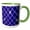 Green/White, variant on 3drose, Arizona, Usa. Mexican Tile Wall, 11oz Two-tone Red Mug