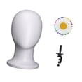 thumbnail image 4 of Mannequín de espuma Cabeza de maniquí liviano cabezal para joyas para joyas Con soporte de escritorio, 4 of 8