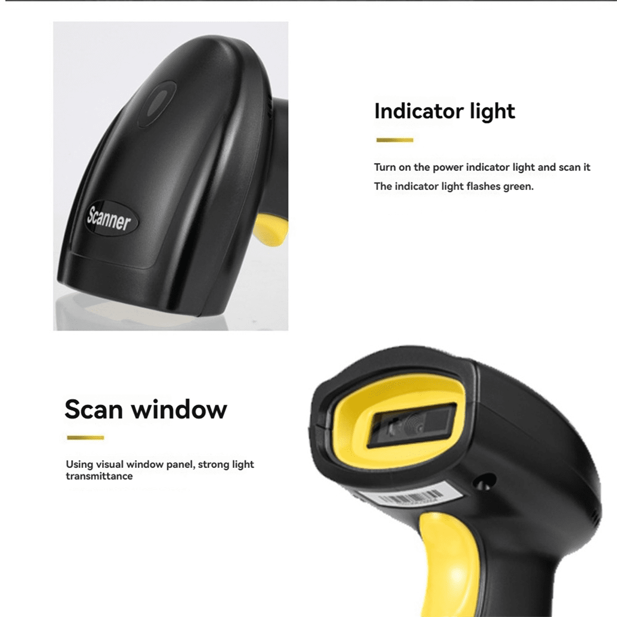 Handheld Wireless 1D 2D Scanner Barcode Scanne Bluetooth QR Code Reader for Supermarket