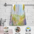 thumbnail image 4 of Coolnut Easter Cute Unicorn Hand Towels 2 PCS, Spring Grass Flower Kitchen Towel Ultra Soft and Highly Absorbent,Decorative Fingertip Face Towel for Bathroom Hotel, 28.3"x14.4", 4 of 5