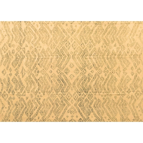 Ahgly Company Indoor Rectangle Abstract Brown Modern Area Rugs, 5' x 7'
