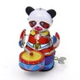 thumbnail image 3 of Funny Wind Up Panda Bear Drummer Clockwork Metal Collectible Gift, 3 of 8