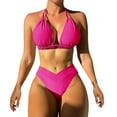 thumbnail image 1 of YDLCAFD Easter Bikini Set For Women Bathing Suit Tank Swimsuit Mid Waist Deep V Neck Wide Straps Mesh Back Hook, 1 of 8