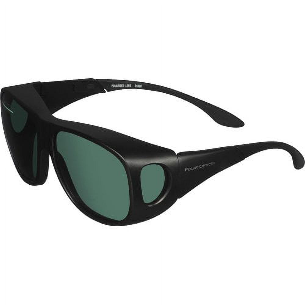 Polar Optics Fashion Unisex FO-001 MBLK GRY Protective Fits Over Sunlgasses Black