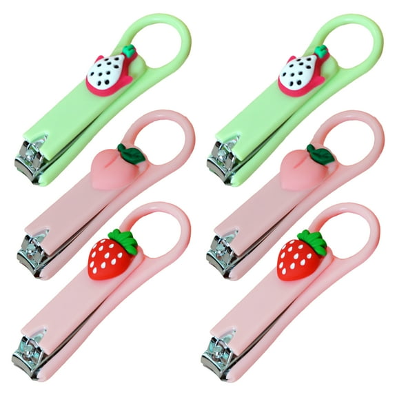 FACEGA 6Pcs Nail Clippers for Women,Stainless Steel Nail Clipper,3D Cartoon File Upgrade Nail Clippers for Women,Mix1