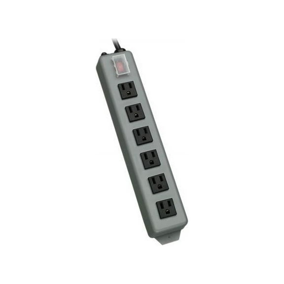 6 OUTLET INDUSTRIAL POWER STRIP WABER METAL SWITCH COVER 15FT CORD
