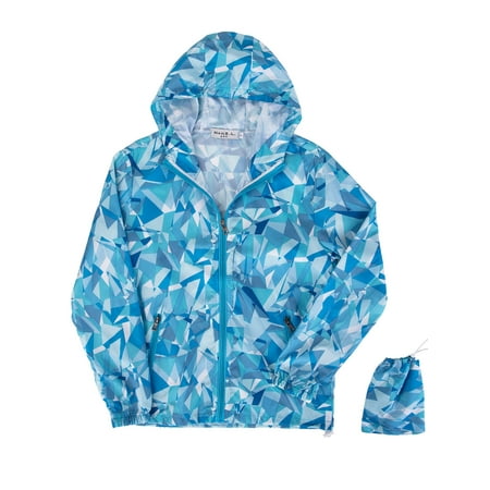 SAYFUT Womens Waterproof Stylish Hooded Hiking Raincoat Packable Outdoor Slim Jacket Leisure Full Zip Hoodie Windbreaker