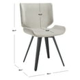 thumbnail image 3 of SAFAVIEH Couture Matty Scandinavian Velvet Solid Dining Chair, Grey, 3 of 12