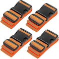 thumbnail image 1 of CHAO Paquete de 4 correas de equipaje para maletas, correas de viaje, accesorios, color naranja, 1 of 4