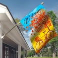 thumbnail image 4 of Welcome Autumn Bicycle Decorative Red Fall Leaves House Flag Double Sided Outdoor Yard Flag 28 x 40 Inch, 4 of 6