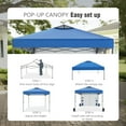 thumbnail image 4 of Alpha Joy 10x10ft Easy Set Up 3 Height Adjustable Pop Up UV Protection Canopy with Removable Side Wall, Blue, 4 of 9