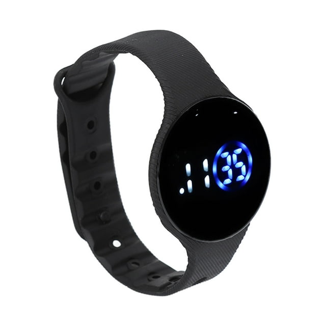 Reloj digital para niños Bling Bling correa de Silicona Resistente al agua negro