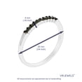 thumbnail image 5 of Vir Jewels 1/10 CTTW Black Diamond Ring Wedding Band .925 Sterling Silver 10 Stones Prong Size 8 Female Adult, 5 of 9