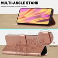 thumbnail image 3 of ELEHOLD for Google Pixel 7A Case Wallet with Wrist Strap, Butterfly Embossed PU Leather Folio Flip Case with Magnetic Closure Credit Card Holder Kickstand,Rose Gold, 3 of 6