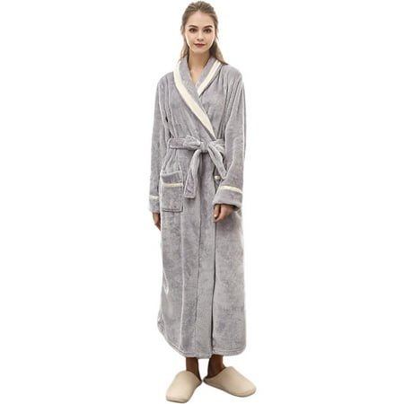 

Women s Warm Fleece Robe Long Plush Sherpa Bathrobe for Winter