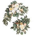 thumbnail image 4 of 2 Pieces Handmade Artificial Wreath Door Hanging Fake flower Hanging Scene Layout Rustic Wedding Arch Flower for Outdoor Decorative , style C, 4 of 8