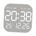thumbnail image 2 of jifeng Digital Wall Clock Desktop Clock  degreeC/ degreeF Switchable Modern with Week Month Date Display LED Alarm Clock for Bedroom Classroom White Shell, 2 of 9