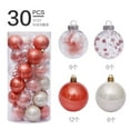thumbnail image 1 of Xihbxyly Adornos Navideños, 30 Piezas de Plástico Transparente, Diseño de Nieve Pintado a Mano, Ligeros y Fáciles de Colgar, Decoración para Ventana de Árbol de Navidad, Realza El Ambiente Festivo., 1 of 2