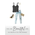 thumbnail image 2 of Loreth, Lanie 18x24 White Modern Wood Framed Museum Art Print Titled - You Are Beautiful Girl, 2 of 4