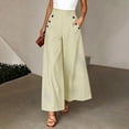 thumbnail image 4 of Gytharion Women's High Waist Striped Wide Leg Pants Double Breasted Draped Floor Length Casual Pants with Pockets Loose Palazzo Trousers, 4 of 7
