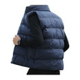 thumbnail image 7 of Capreze Mens Waistcoat Sleeveless Outwear Solid Color Coat Casual Jacket Vest Full Zip Blue L, 7 of 7