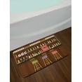 thumbnail image 2 of Bar Bath Mat, Nightclub Pub Scene Tavern Venue with Alcohol Bottles Beverage Booze Fun Times, Plush Bathroom Decor Mat with Non Slip Backing, 29.5" X 17.5", Multicolor, by Ambesonne, 2 of 2