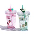 thumbnail image 4 of Summer Fruit Ice Cup Creative Plastic Cup Water Injection Cup Children Straw Cup Gift Custom Water Cup, 4 of 7