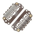 thumbnail image 4 of Unique Bargains 20 Pcs U Shape Snap Hair Extension Clips for Hair Extension Brown, 4 of 5