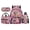 Cherry Blossom Owl, variant on Garronmavis Vintage Beige Math Formula Glasses Reading Capybara Kids Backpack Pack, 17 Inch Bookworm Spacious Bookbag Comes with Thermal Lunch Box, Stationery Bag and Water Bottle Carrier