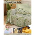 thumbnail image 4 of Green Plaid Pumpkin Sofa Couch Covers for Dog,Washable Sectional Couch Slipcovers for Loveseat with Tassels,Thanksgiving Fall Floral Watercolor Non Slip Sofa Throw Cover Blanket Large 71''x102'', 4 of 8