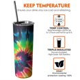 thumbnail image 5 of Colorful Rainbow 20 Oz Skinny Tumbler with Lid and Straw - Double Wall Vacuum Coffee- Birthday Gifts for Mom Sister Friends Women, 5 of 7
