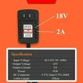 thumbnail image 3 of Isolderstore 18V 2A 1.5A 0.5A Ac Adapter Power Supply 36W Switching Black, 3 of 5