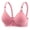 Pink, variant on Sports Bras for Women New Women's Printing Thin Style Ventilate Back Buckle Bra without Steel Rim Silver 38