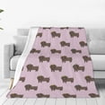 thumbnail image 4 of Salouo Dachshund Dog Puppy Print Bed Blankets,Flannel Blanket Comfortable Air Conditioning Blanket Lightweight Blanket for Sofa Bed Travel & Couch -50"x40", 4 of 8