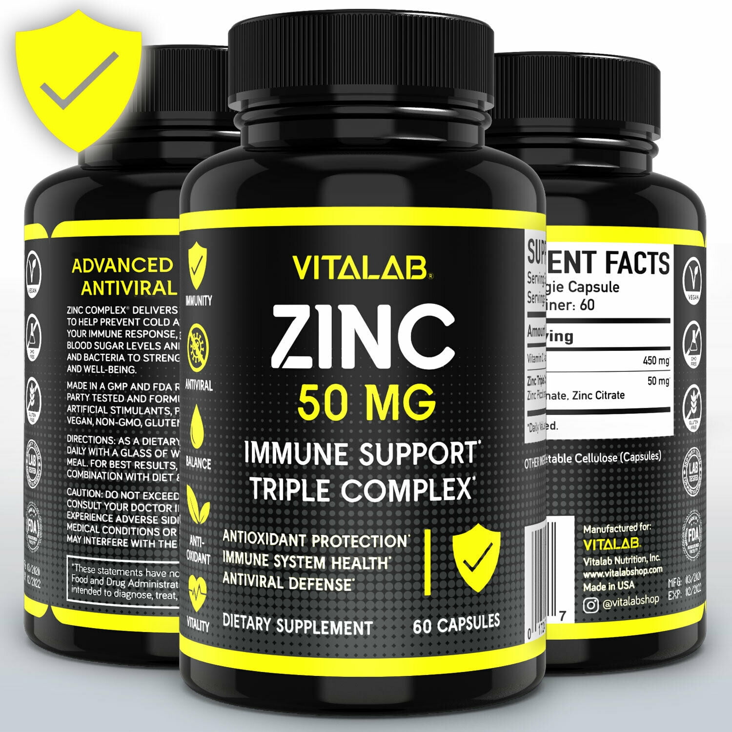 Zinc Complex Extra Strength 50mg Immune Support Zinc Picolinate