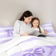 thumbnail image 6 of Homewish Bowknot Glitter K Bedding Comforter Set, Chic Initial Letter Twin Comforter Sets, Modern Fashion Bedding Set, Luxury Bedroom Decor,2-Piece, 6 of 9