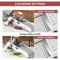 thumbnail image 5 of 24-In-1 Mandoline Slicer for Kitchen with Waffle Fry Cutter Blade, Adjustable Food Chopper and Safe Vegetable Slicer -, 5 of 7