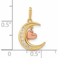 thumbnail image 3 of 14K Two-Tone Cz Moon Heart Pendant Made In Vietnam -Jewelry By Sweet Pea, 3 of 7