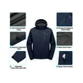 thumbnail image 3 of Little Donkey Andy Men's Waterproof Rain Jacket Lightweight Breathable Raincoat with Detachable Hood for Hiking Golf Travel Deep Blue/Deep Blue M, 3 of 7