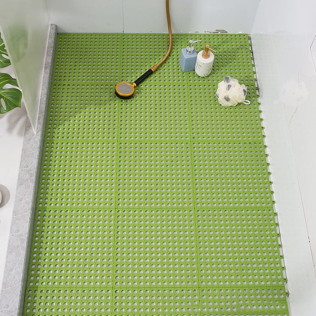 Cup 10PCS Suction Cup Floor Mats Anti Slip Plastic Mosaic Bath Mat for Kitchen Bathroom