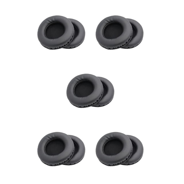 maskred Coussinets d'Oreille Ronds Style Simple Noir Manche en Maille Fine Remplacement pour Technics RP-DH1200 5Ensemble
