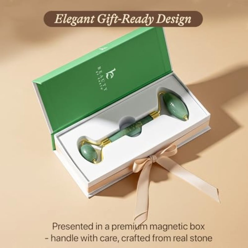 Facial Jade Roller Facial Massager with Eye Roller for Fine Lines and Puffiness