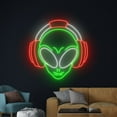 thumbnail image 4 of Handmadetneonsign Alien Headphone Wall Art, Alien Headphone Wall Decor, Game Room Wall Decor, 4 of 5