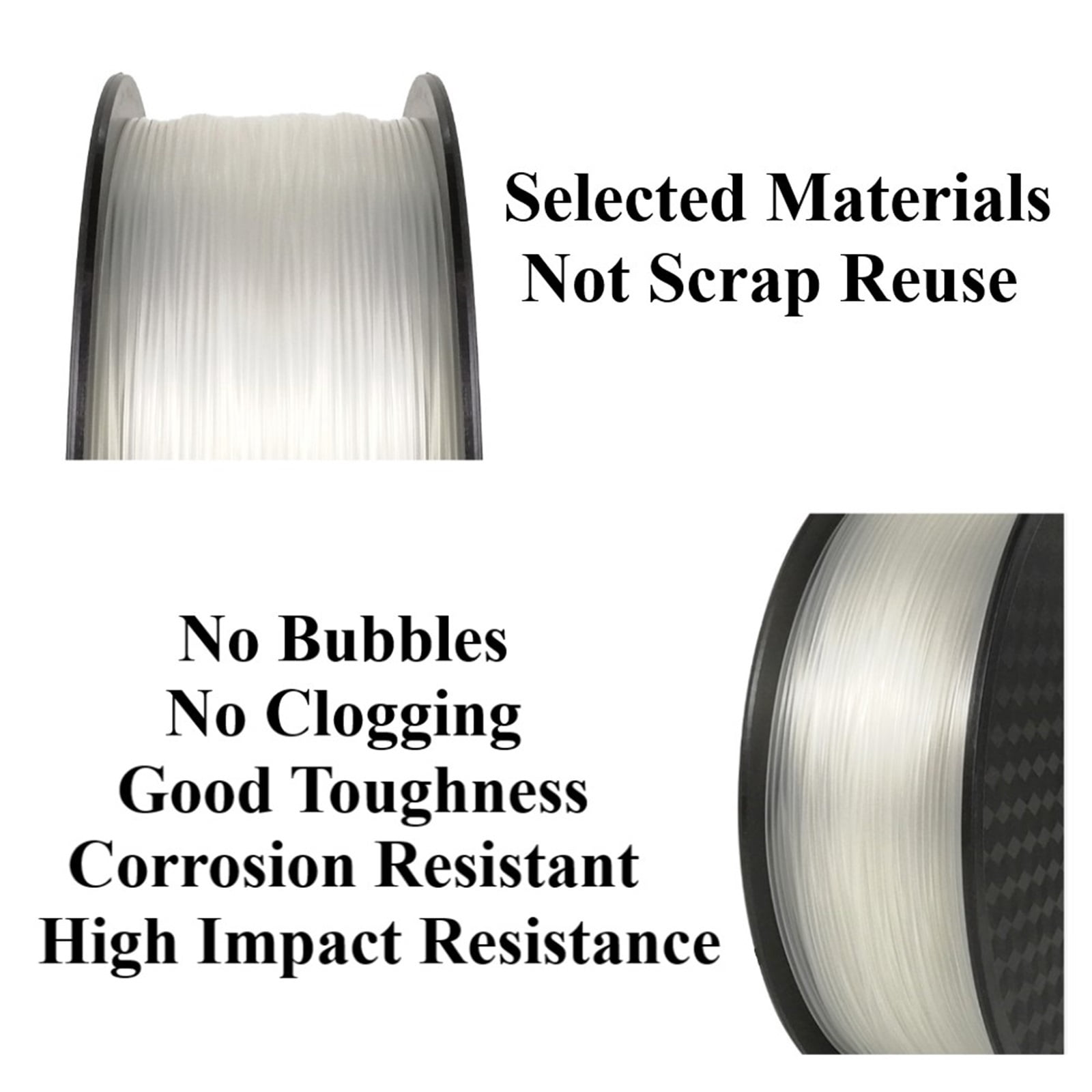 Transparent Fluorescent Red Filament for 3D Printer, ABS Carbon Fiber, 1.75mm +/-0.05mm, Printing Temperature 220-250 Degree, 1KG