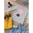 thumbnail image 3 of Cute Pig Says Hello Long Sleeve Toddler -Image by Shutterstock,  4 Toddler, 3 of 4