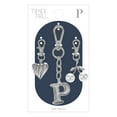 thumbnail image 2 of Time and Tru Silvertone Initial Letter Bag Charm Set, 3 Pieces, Letter P, 2 of 4