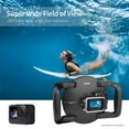 thumbnail image 3 of SHOOT XTGP559 Camera Dual Handle Dome Port Waterproof Case Camera Protective Case 45m Waterproof 180° Wide Angle Replacement for GoPro Hero 9 Black GoPro Hero 10, 3 of 7