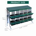thumbnail image 3 of Chicken Nesting Boxes, Metal Chicken Laying Box with Removable Roll Out Egg Collection Tray, Outdoor Chicken Coop Nesting Box, 3 of 8