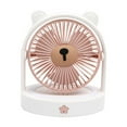 thumbnail image 2 of Up to 65 off!Yyuenw USB Desk Fans Small Quie Cute Bear Fan Girls Dormitory Desk Fan 3 Wind Speeds Mini Cute Desk Fan USB Powered For Bedroom Home Office Desktop Travel, 2 of 5